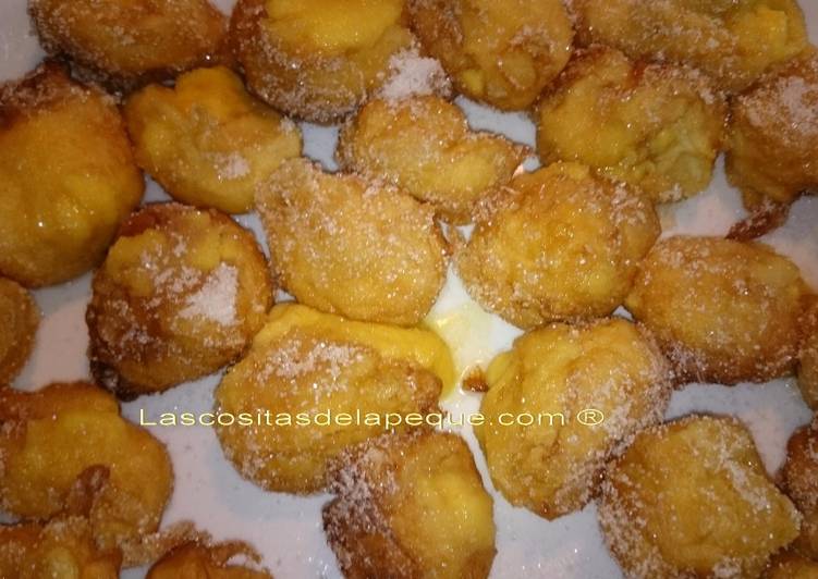 Buñuelos de viento dulces con dos rellenos