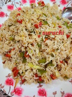 A picture of Fried Rice for Kids (without sauces and vinegar).