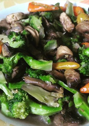 Foto resep Tumis Jamur Kancing Saus Tiram