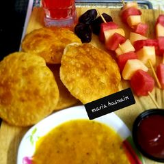 A picture of Daal kachori with Tarkari #cookpadramadan #iftarcontest.