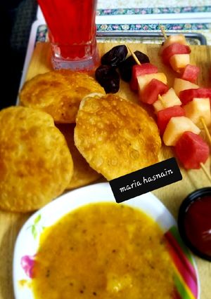 A picture of Daal kachori with Tarkari #cookpadramadan #iftarcontest.