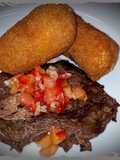 Churrasco Americano y Croquetas de Papas