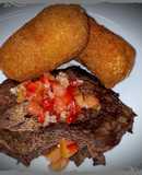 Churrasco Americano y Croquetas de Papas