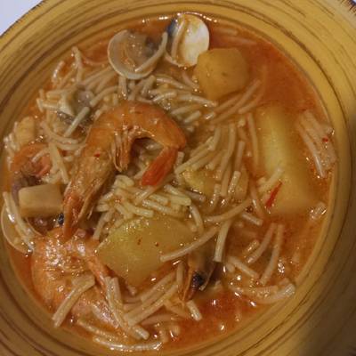 Sopa de mariscos Receta de Vicky- Cookpad