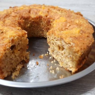 BOLO DE LARANJA SEM OVO - Receita de bolo simples para o café 