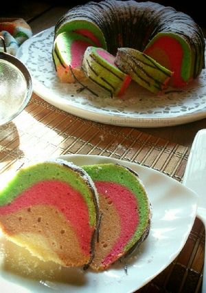 Foto resep Cake Putih Telur Pelangi -tanpa pelembut (SP/TBM) dan pengembang (BS/BP)-