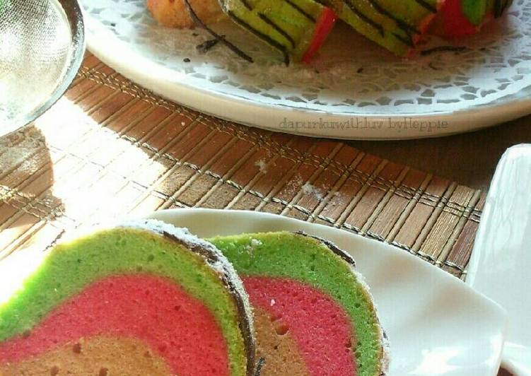Cake Putih Telur Pelangi -tanpa pelembut (SP/TBM) dan pengembang (BS/BP)-