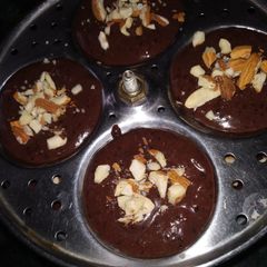 A picture of Chocolate idli cake.