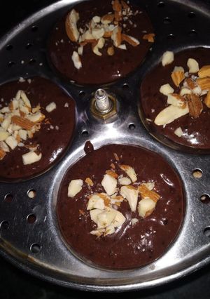 A picture of Chocolate idli cake.