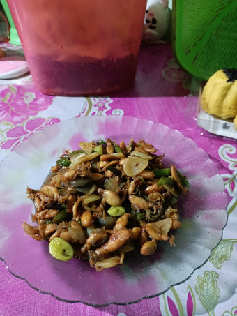 Cara Buat Tumis cumi asin Pete cabe ijo Irit Anti Gagal