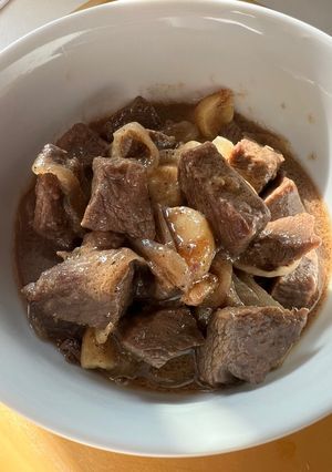 Hình của món Thịt bò cháy tỏi.