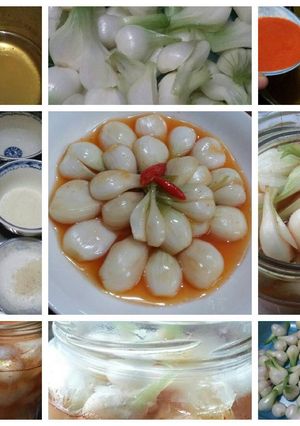 Hình của món Hành ngâm mắm.
