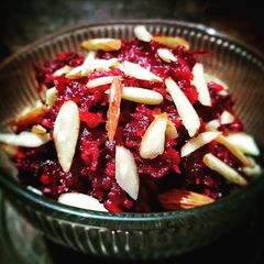 A picture of Beetroot halwa.