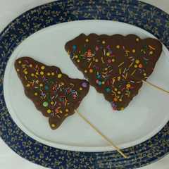 A picture of Chocolate christmas tree.