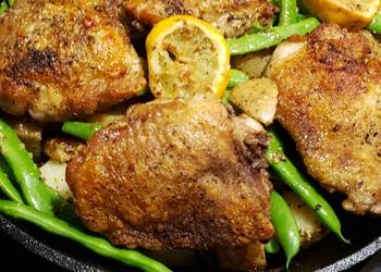 How to Cook Tasty Lemon Dijon Chicken potatoes and green beans