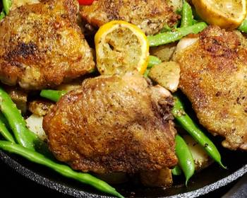 Fresh, Making Recipe Lemon Dijon Chicken potatoes and green beans Delicious and Healthy