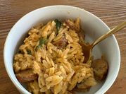A picture of orzo sausage