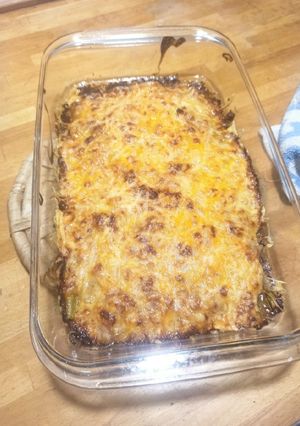 Una foto de Espárragos trigueros con bechamel al horno