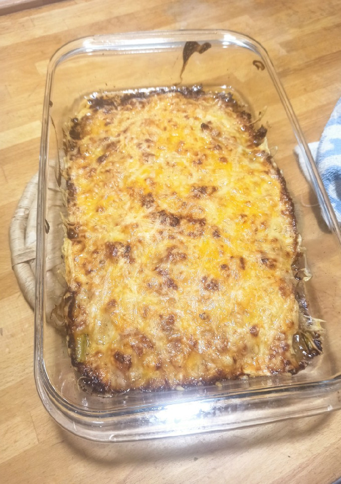 Una foto de Espárragos trigueros con bechamel al horno