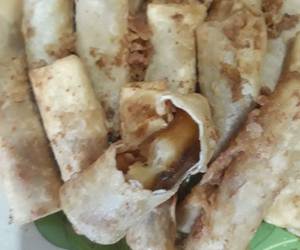 Cara Memasak Cepat Lumpia pisang Gula merah Ala Restoran