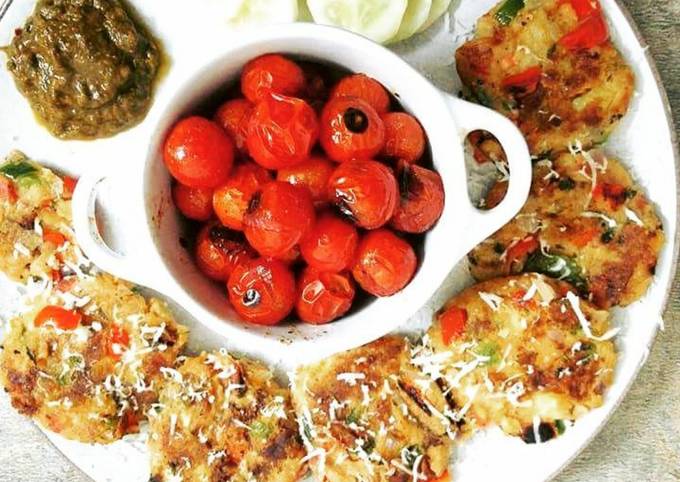 Sweet Potato Cutlet with Bell peppers