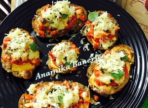 A picture of Classic Italian Bruschetta: Popular Italian Open Sandwiches.
