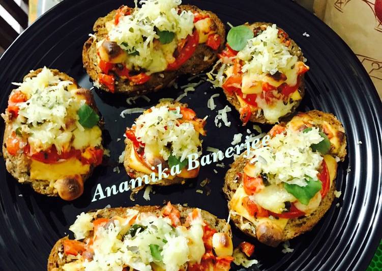 Recipe of Award-winning Classic Italian Bruschetta Popular Italian Open Sandwiches