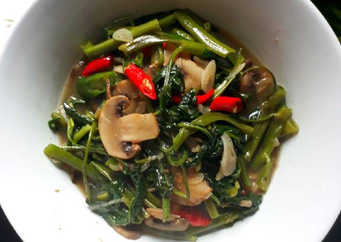 Langkah Mudah untuk Menyiapkan Kangkung lada hitam, Sempurna