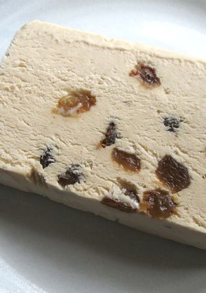 A picture of Chestnut & Rum Raisin Semifreddo.