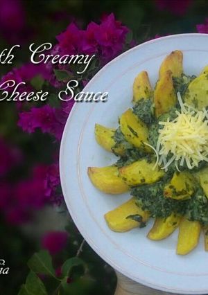 Foto resep Kentang Saus Bayam Keju