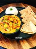 Drumstick Potato Tomato Curry With Roti-Rice (Dhaba Style) Saragava Bateka Tamata Nu Shaak - Dinner