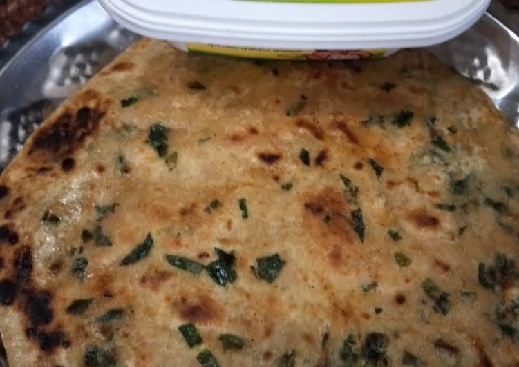 Recipe of Homemade Palak ka pratha