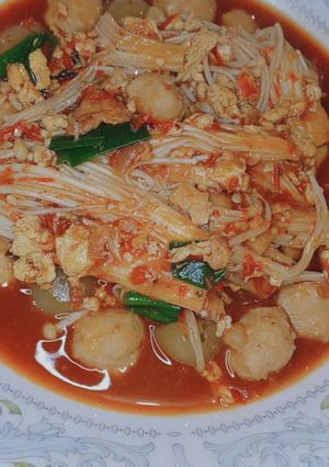 Foto resep Seblak cisoki (Aci+baso+Enoki) 👌🏻
