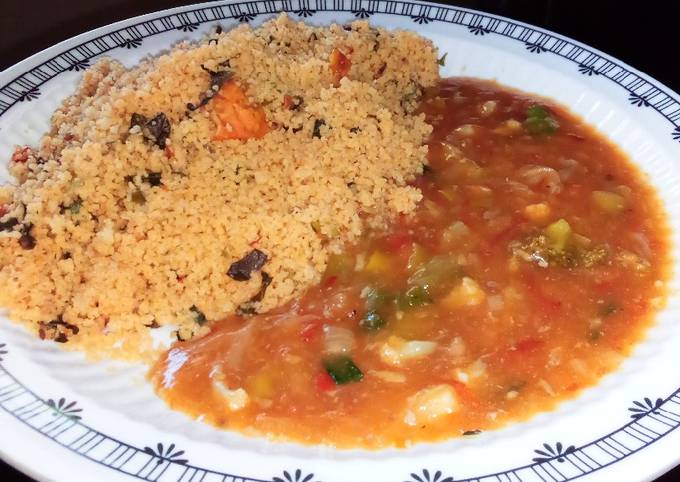 Step-by-Step Guide to Make Speedy Onion soup with couscous jollof