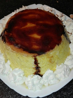 Una foto de Flan de huevo con sabor a manzana en 20 minutos