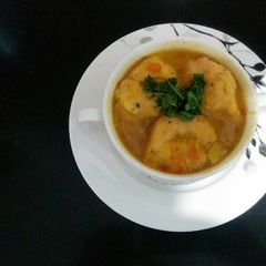 A picture of Sambhar vada.