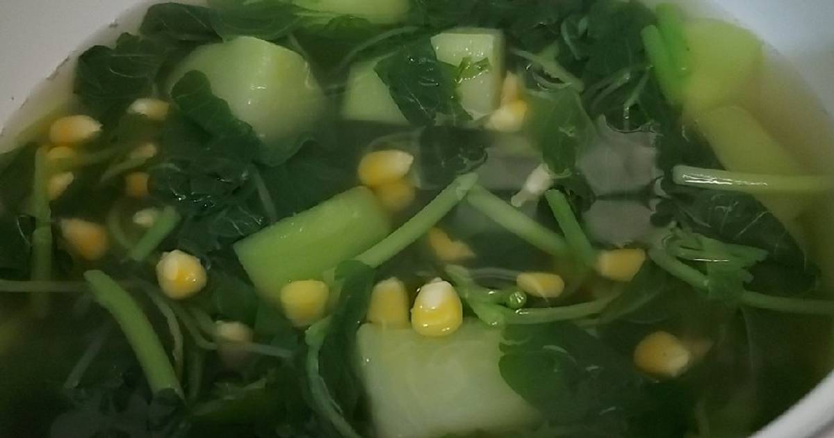 Resep Sayur Bening Bayam Labu Siam Jagung Oleh Phietlie Cookpad