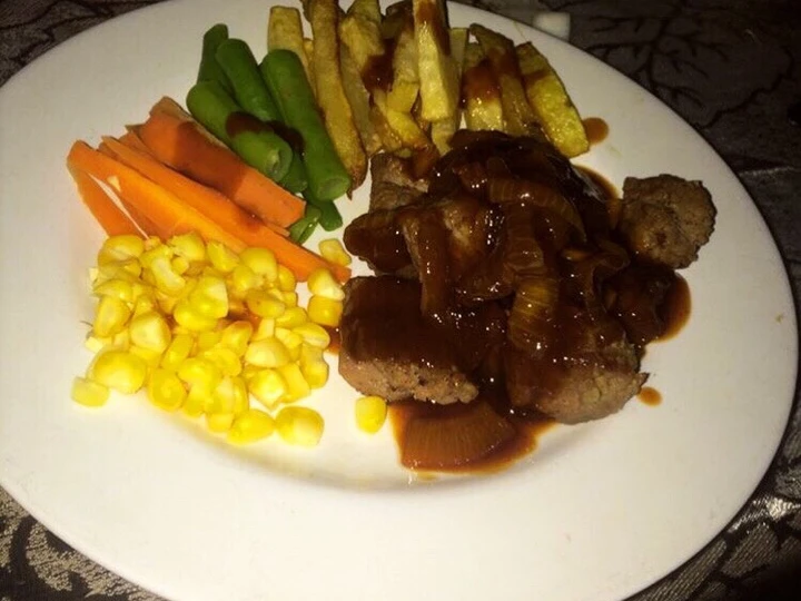 Langkah Mudah untuk Membikin Resep Steak barbeque sauce homemade yang Lezat Anti Ribet, Mantap Sekali