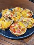 Canastitas de queso y tomate sin TACC