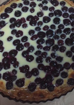 Una foto de Cheesecake de arándanos