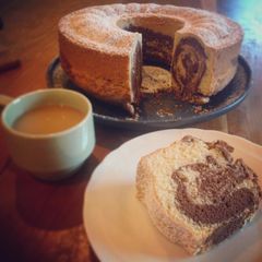 A picture of Marmorkuchen (German Marble Cake).