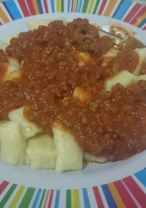 Una foto de Ñoquis a la bogloñesa