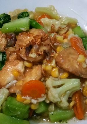 Foto resep Tofu sayur saus tiram
