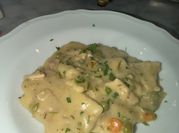 A picture of stovetop chicken and dumplings