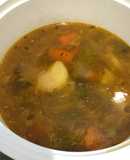 Caldo de Costillas Asadas y Pollo