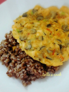 Foto resep Shiitake Cheese Omelette (Simple Breakfast)