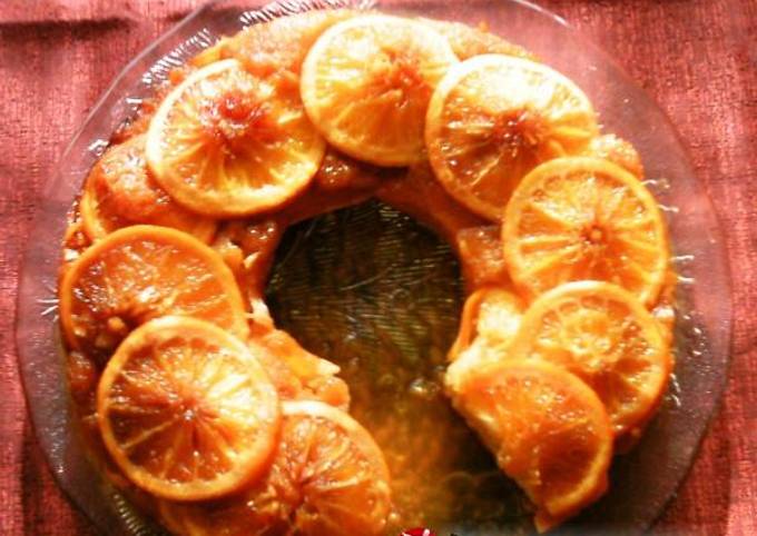 κύρια φωτογραφία συνταγής Εντυπωσιακό κέικ με ροδέλες πορτοκάλια