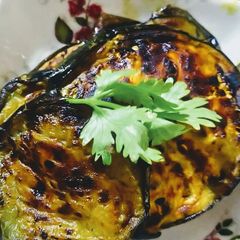 A picture of Baigan Bhaja.
