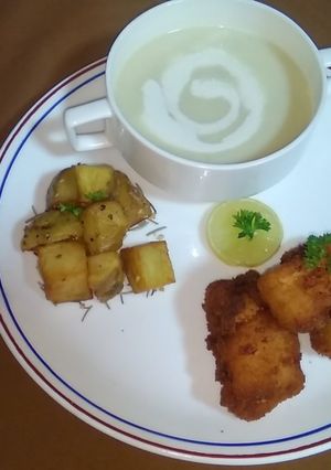 A picture of Rosemary and garlic potatoes.