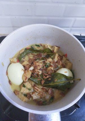 Foto resep Tahu wonogiri masak santan lombok ijo